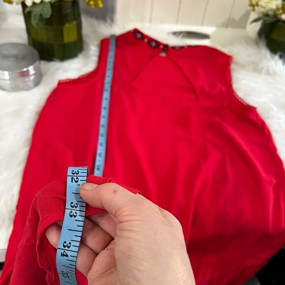 NEW Xhilaration Boho Love Liberty Embroidered Drop Waist Flutter Floral Sundress - Picture 15 of 16